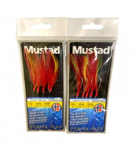 MUSTAD FEATHER TRACE RED/YELLOW 5 UDS
